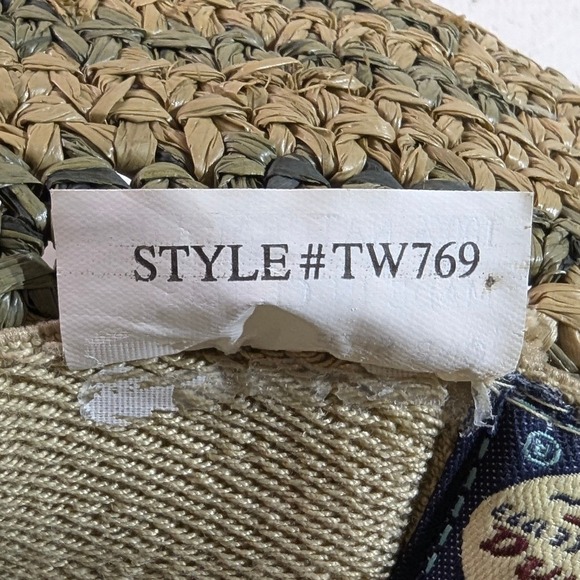 Tommy Bahama Straw Fedora Sun Hat - Brown Green One Size - Picture 9 of 12